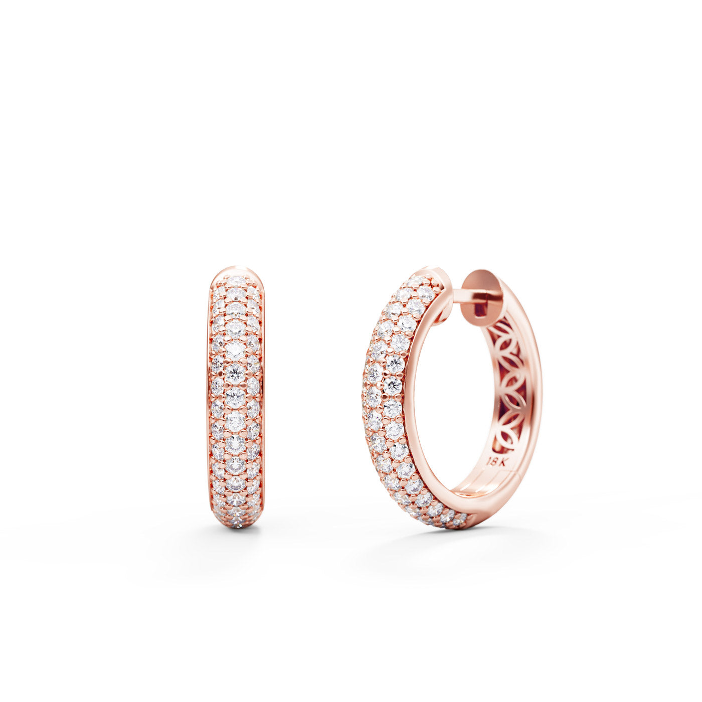 3-Row-Diamond-Pave-Huggie-Earrings-18k-Rose-Gold