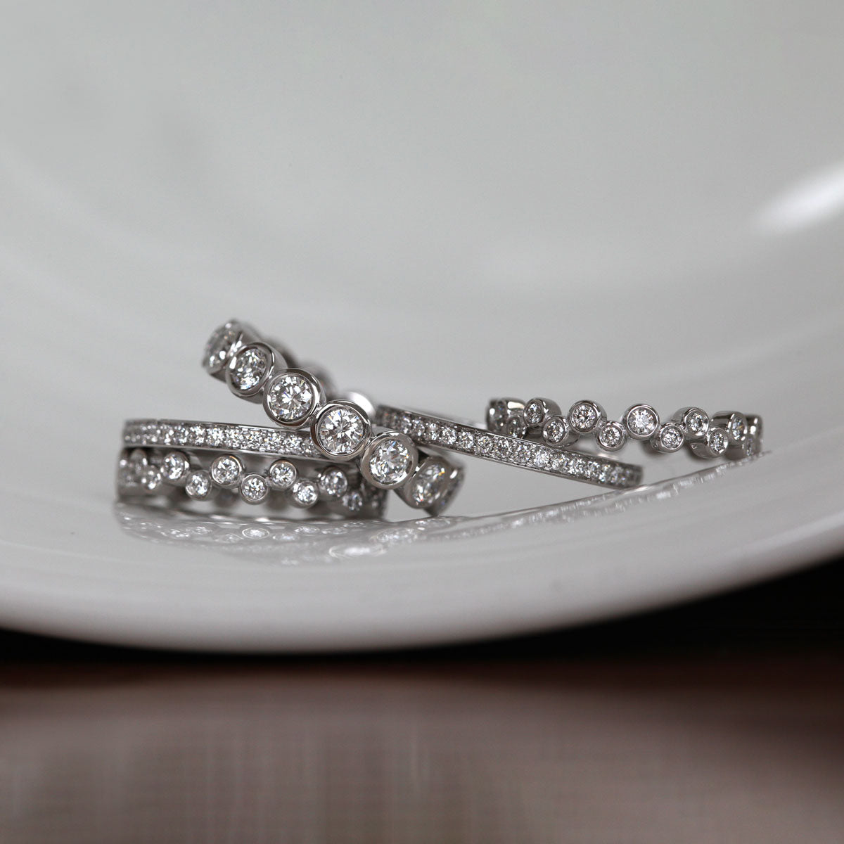 Diamond Eternity Band Ring in 18K White Gold
