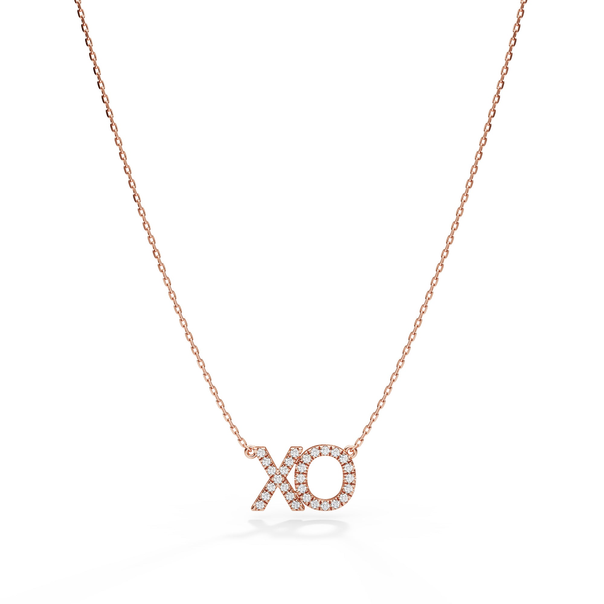 Pave-diamond-2-letter-initial-necklace-in-14k-Rose-gold_XO