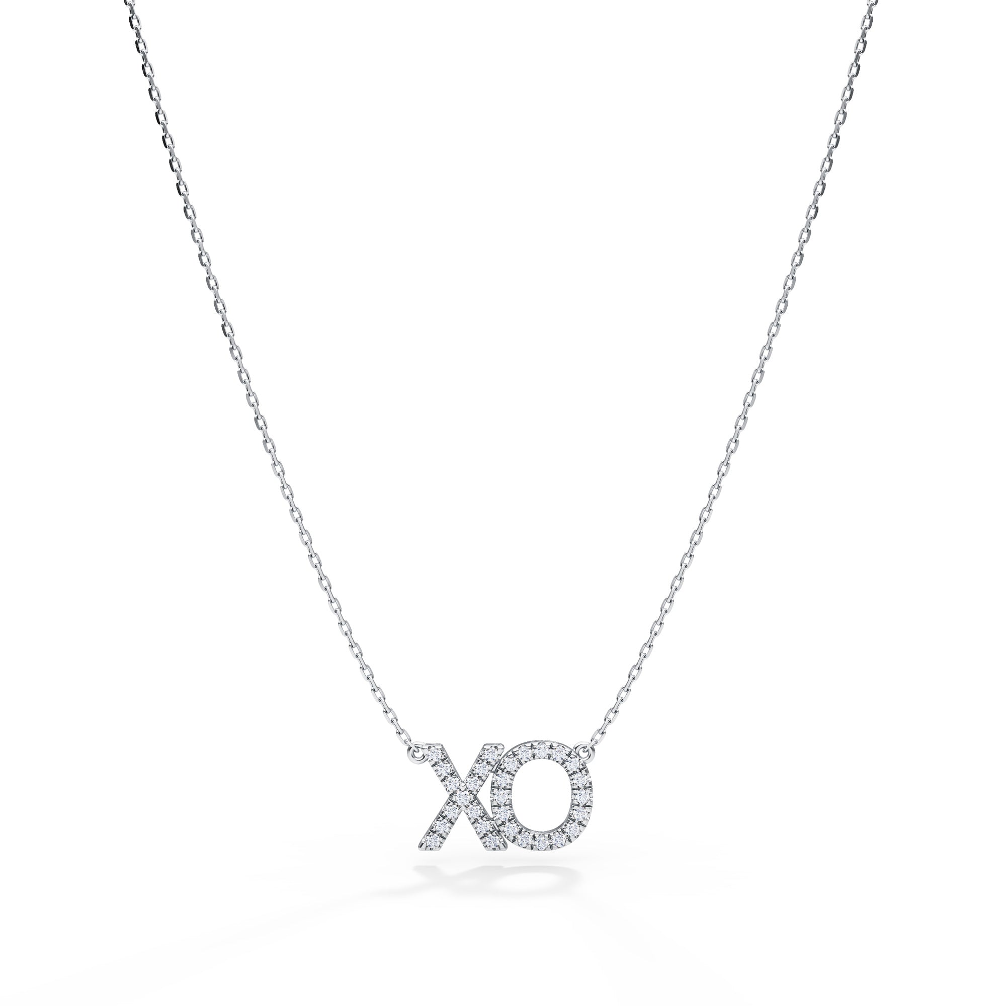 Pavé Diamond 2 Letter Initial Necklace in 14K Gold