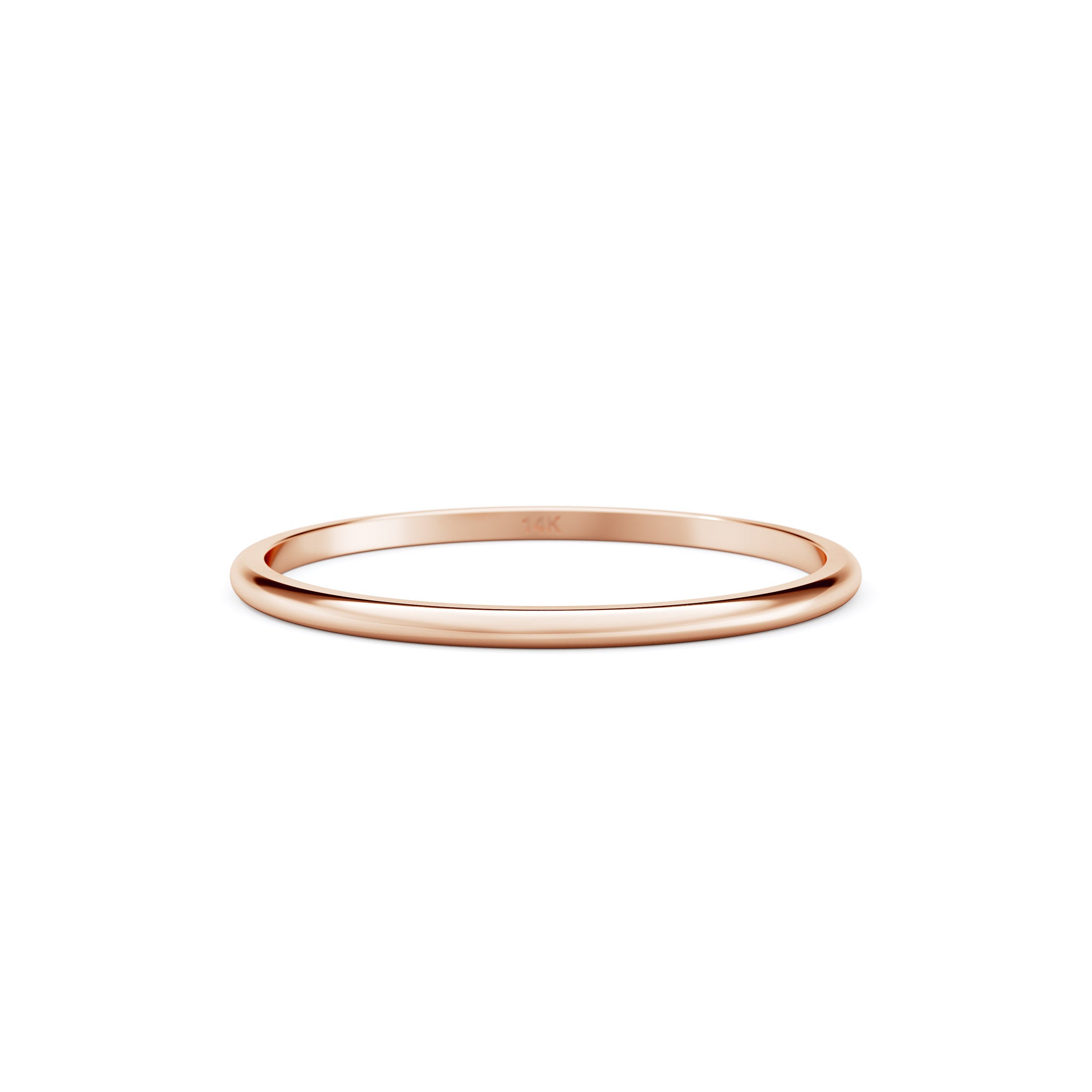 Thin Stacking Band Ring in 14k Gold