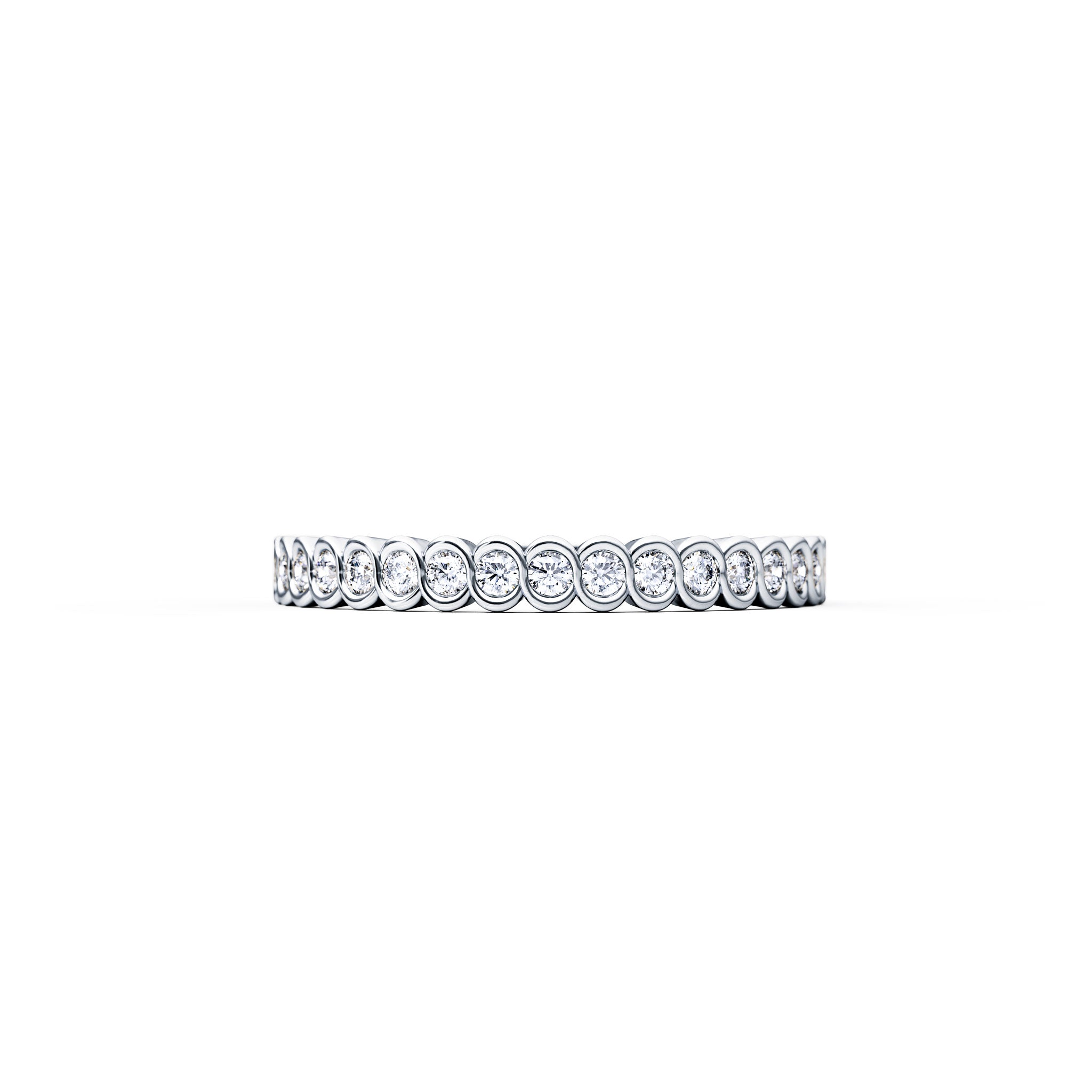 Half Eternity Diamond Twist Band in 14K Gold
