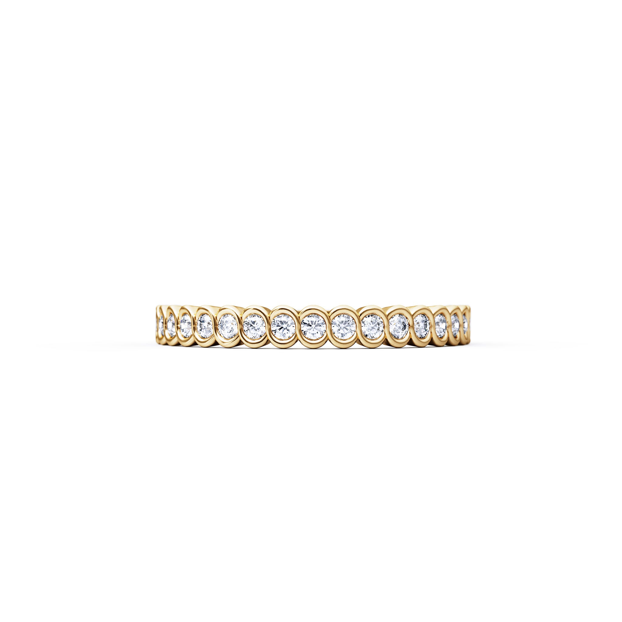 Half Eternity Diamond Twist Band in 14K Gold
