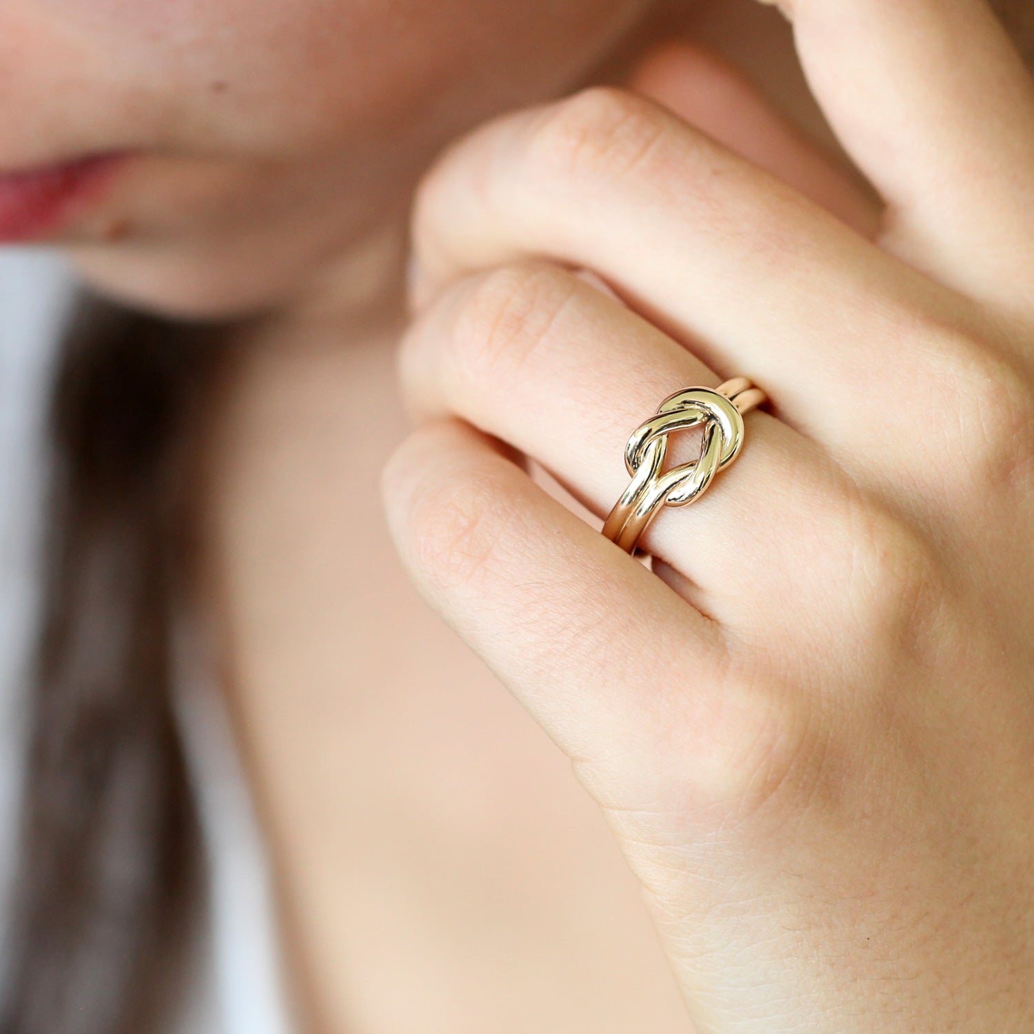 Love Knot Ring in 14K Gold