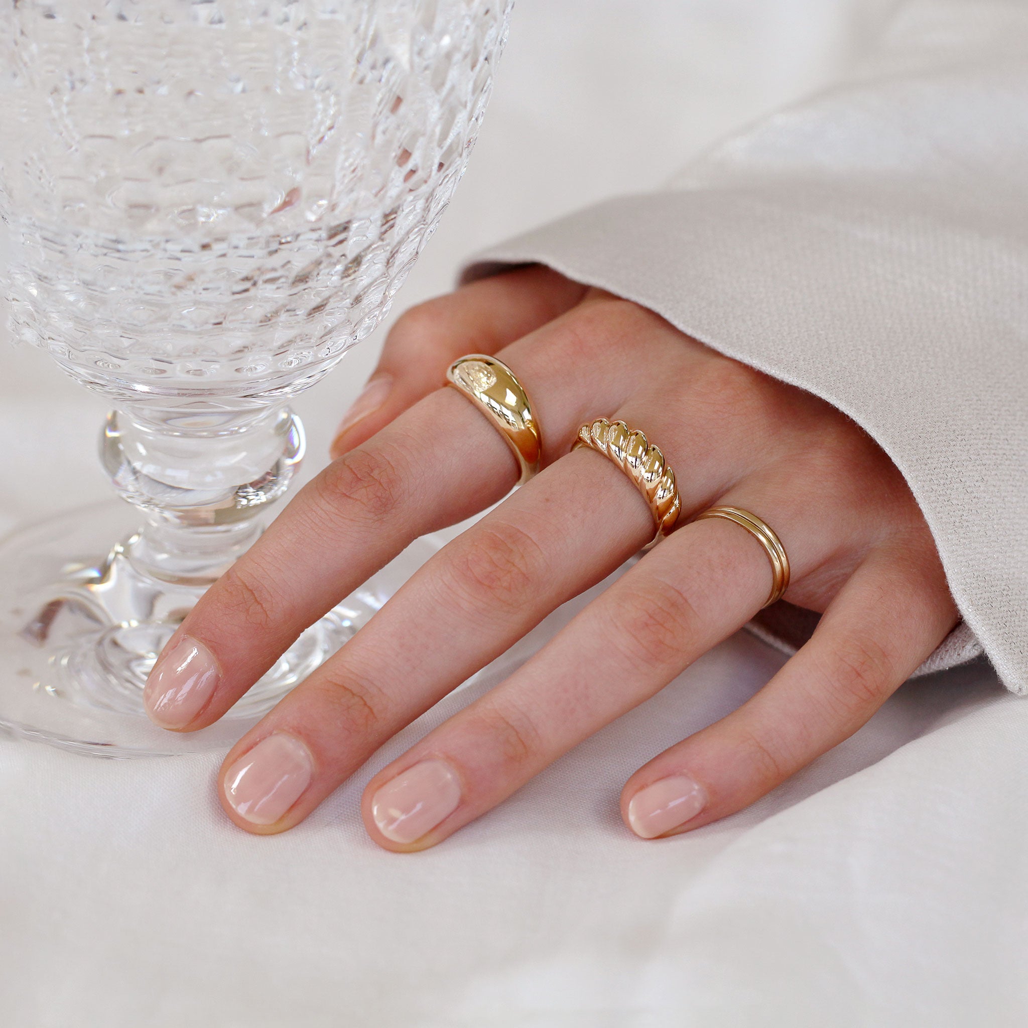 Dome Ring in 14K Gold