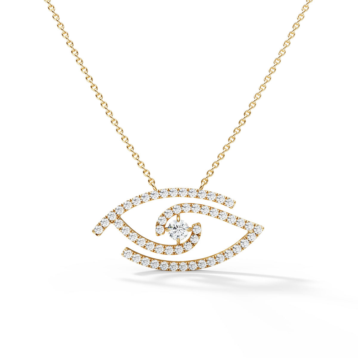 Diamond-Eye-18K-Yellow-Gold-Necklace