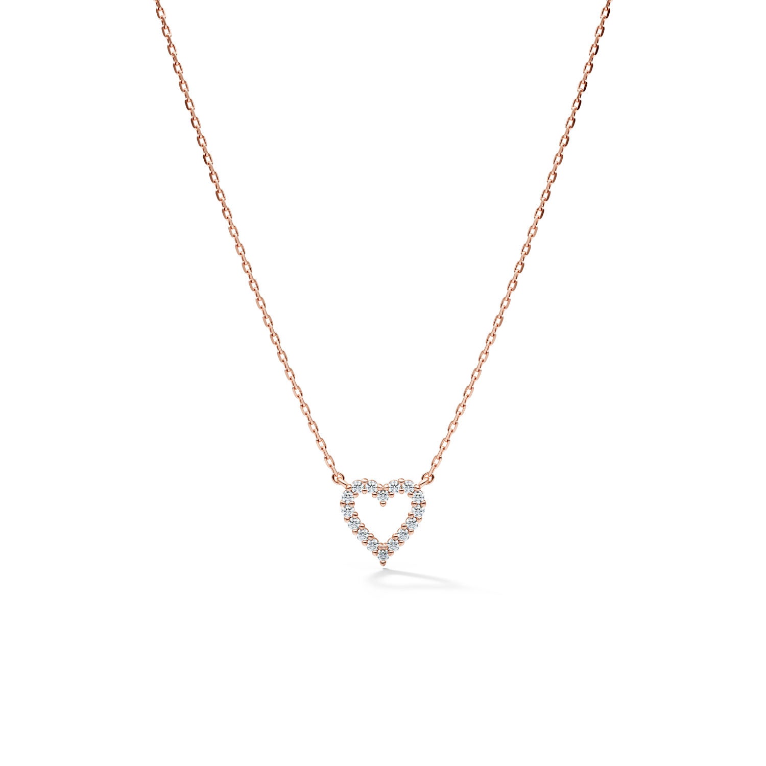 Diamond-Small-Mini-Heart-Necklace-in-14k-18k-Rose-Gold