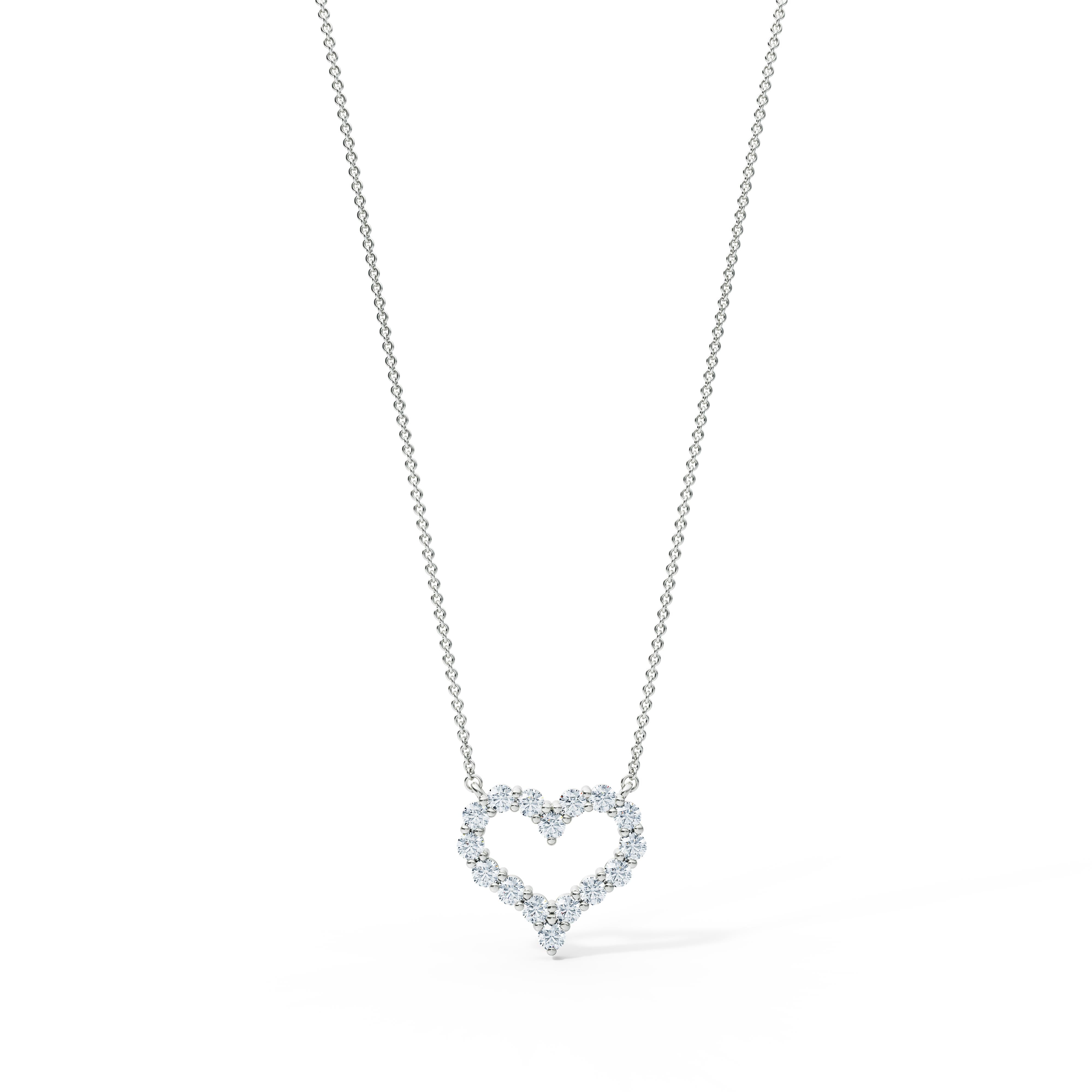 Diamond Heart Necklace in 14K Gold