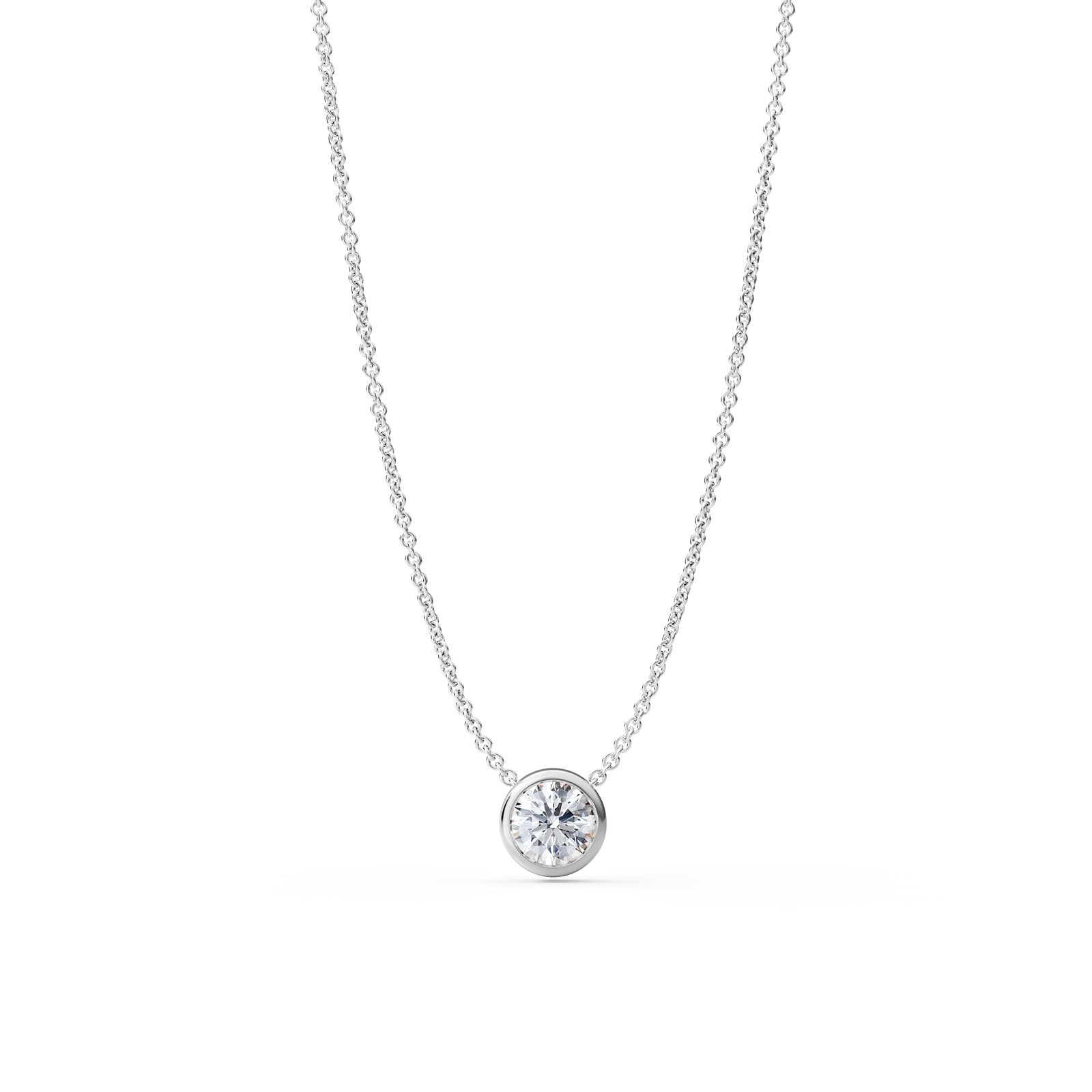 Diamond Slider Pendant Necklace in 14k Gold