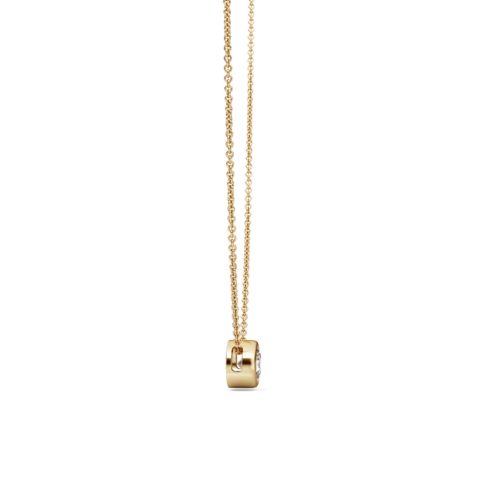 Diamond Slider Pendant Necklace in 14k Gold