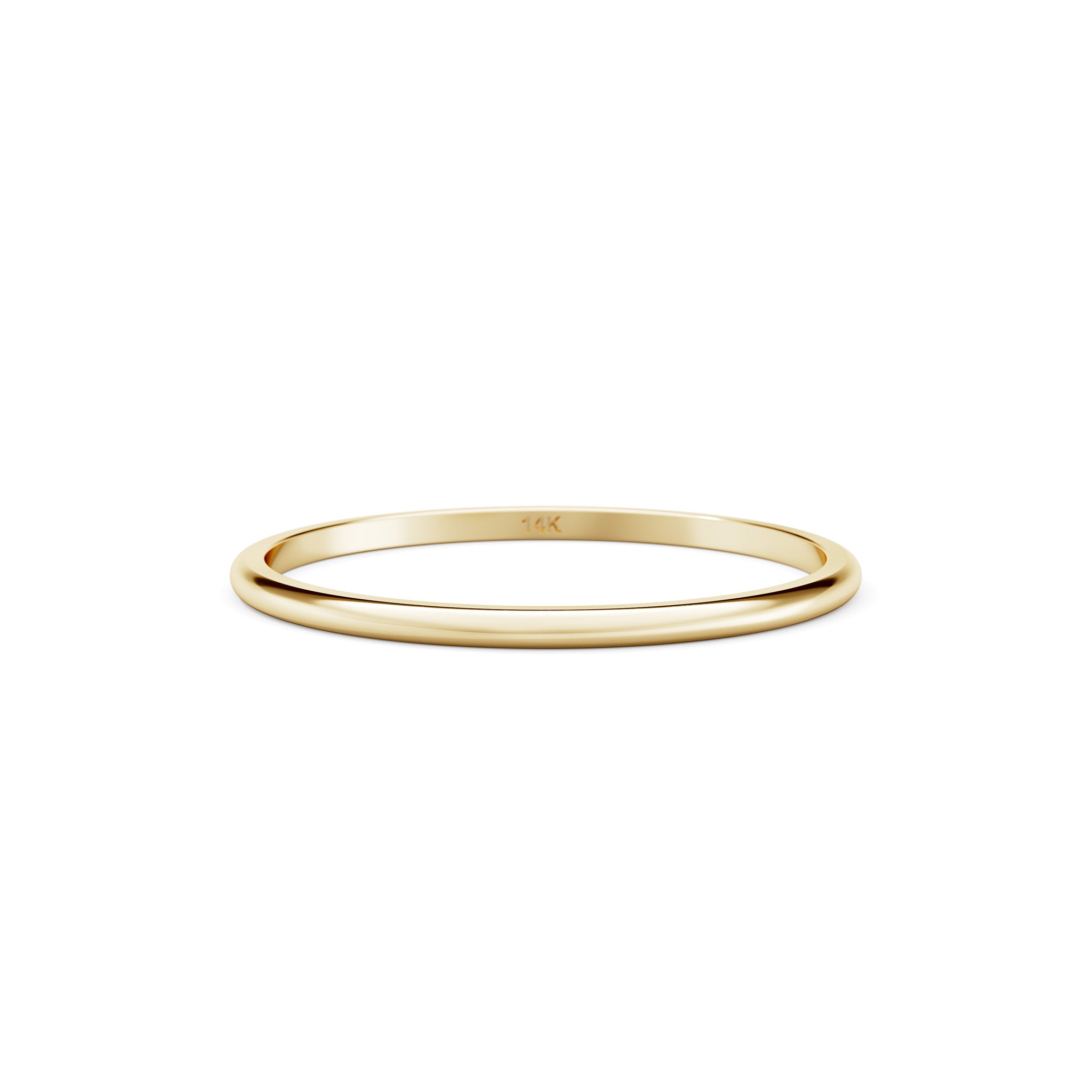 Thin Stacking Band Ring in 14k Gold