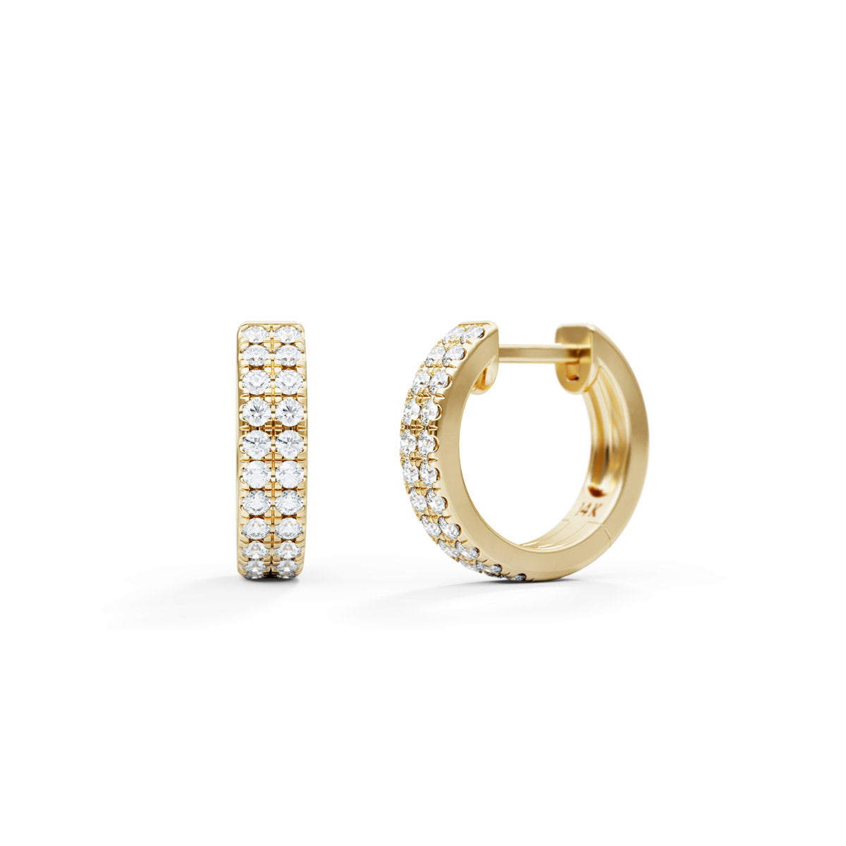 Two-Row-Diamond-Pave-Earrings-14k-Yellow-Gold